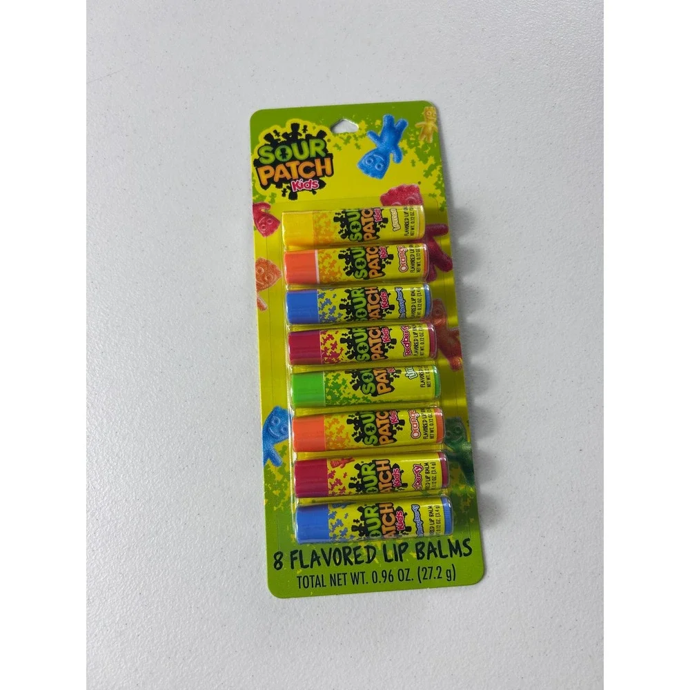 Sour Patch‎ Kids 8 Flavored Lip Balms Set Fun Candy Flavors Hydrating
